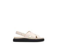 Clarks Femme Aristella Sun Sandale, Cream Leather, 35.5 EU