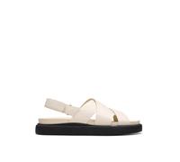 Clarks Femme Aristella Sun Sandale, Cream Leather, 39 EU