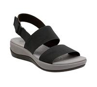 Clarks Femme Arla Jacory Sandale cale, Noir foncé, 36.5 EU