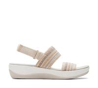 Clarks Femme Arla Stroll Sandale Plate, Beige Combi, 41 EU