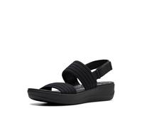 Clarks Femme Arla Stroll Sandale Plate, Noir/Textile, 40 EU