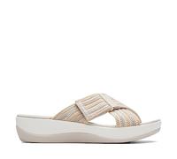 Clarks Femme Arla Wave Sandale Glissante, Beige Combi, 38 EU