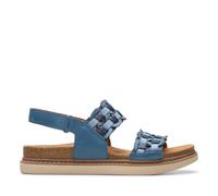 Clarks Femme Arwell Glide Sandalia, Blue Combi, 37 EU
