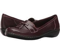 Clarks Femme Ashland Bubble Mocassin, Schwarzes Leder, 43 EU
