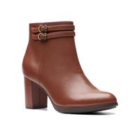 Clarks Femme Bayla Light Botte Tendance, Marron Clair/Cuir, 36.5 EU