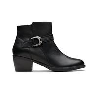 Clarks Femme Boucle Neva Rangers, Cuir Noir, 39 EU
