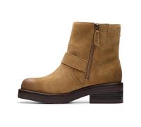 Clarks Femme Boucle Rebelle Botte Tendance, Daim de Noyer, 38 EU