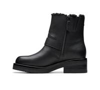 Clarks Femme Boucle Rebelle Botte Tendance, Lea Noir doublé, 40 EU