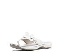 Clarks Femme Brinkley Flora Tongues, Blanc synthétique, 38 EU