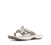 Clarks Femme Brinkley Flora Tongues, Étain synthétique, 39 EU