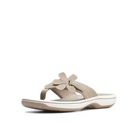 Clarks Femme Brinkley Flora Tongues, Synthétique Taupe, 37 EU