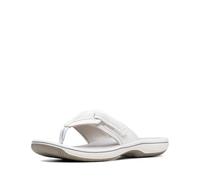Clarks Femme Brinkley Jazz Tongs, White Synthetic Material, 42 EU