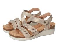 Clarks Femme Calenne Clara Sandale cale, Textile métallique Bronze, 39.5 EU