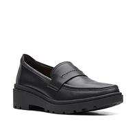 Clarks Femme Calla Ease Semelle de Mocassin, Cuir Noir, 40 EU