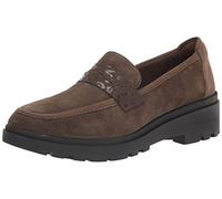 Clarks Femme Calla Ease Semelle de Mocassin, Daim Olive foncé, 38 EU