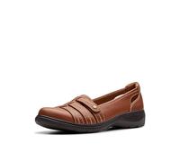 Clarks Femme Carleigh Eliza Semelle de Mocassin, Marron Clair/Cuir, 39 EU