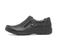 Clarks Femme Carleigh Ray Tissu Oxford, Black Leather, 39.5 EU