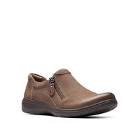 Clarks Femme Carleigh Ray Tissu Oxford, Nubuck Taupe, 38.5 EU Large