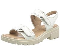 Clarks Femme Coast Daisy Sandales, Cuir Blanc, 40 EU