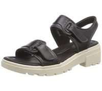Clarks Femme Coast Daisy Sandales, Cuir Noir Noir, 40 EU