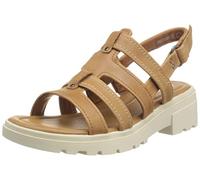 Clarks Femme Coast Shine Sandales, Tan Leather, 41 EU