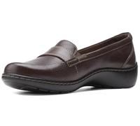 Clarks Originals Mocassin femme Cora Daisy, cuir de tambour marron, 38 EU Large