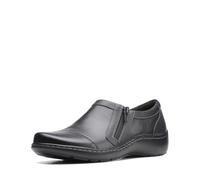 Clarks Femme Cora Giny Semelle de Mocassin, Black Tumbled, 41.5 EU Large