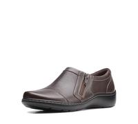 Clarks Femme Cora Giny Semelle de Mocassin, Marron foncé Lisse, 40 EU Large