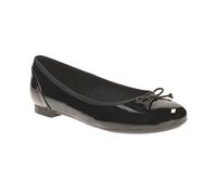 Clarks Femme Couture Bloom Ballerines Plates, Femme, Black Pat, 42 EU