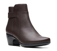 Clarks Femme Emily Holly Bottine, Cuir Brun foncé, 36.5 EU