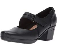 Clarks Femme Emslie Lulin Pompe à vêtements, Cuir Noir, 39.5 EU