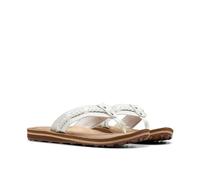 Clarks Femme Fenner Nerice Tongues, Synthétique Blanc cassé, 38 EU