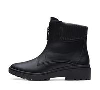 Clarks Femme Fermeture éclair Calla Bottes Tendance, Cuir Noir, 40 EU