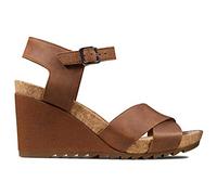 Clarks Femme Flex Sun Sandales Bride arrière, Marron (Tan Leather Tan Leather), 39.5 EU