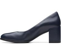 Clarks Femme Freva55 Court Escarpins, Cuir Bleu Marine, 39 EU