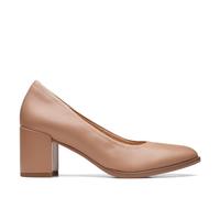Clarks Femme Freva55 Court Escarpins, Cuir Praline, 38 EU
