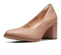 Clarks Femme Freva55 Court Escarpins, Praline Leather, 42 EU