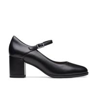 Clarks Premium Freva55 Strap, Pompe, Black Leather,