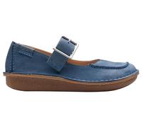 Clarks Femme Funny Bar Semelle de Mocassin, Nubuck Bleu, 38 EU