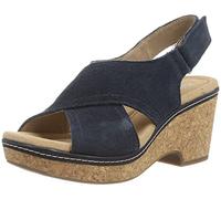Clarks Femme Giselle Cove Sandale, Navy, 37 EU