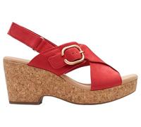 Clarks Femme Giselle Dove Sandale, Nubuck Cerise, 37 EU