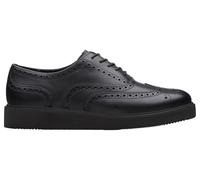 Clarks Femme GlicklyBrogue2 Tissu Oxford, Black Leather, 42 EU