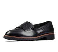 Clarks Femme Griffin Kilt Mocassins (Loafers), Noir (Black Leather Black Leather), 35.5 EU