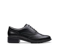Clarks Femme Havisham Oak Shoes, Black Leather, 42 EU