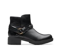 Clarks Femme Hearth Kaylie Botte Tendance, Black Leather, 38 EU
