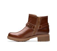 Clarks Femme Hearth Kaylie Botte Tendance, Marron Clair/Cuir, 37 EU