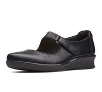 CLARKS Femme Hope Henley Shoes, Noir (Black Leather), 39.5 EU