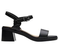 Clarks Femme Jaylan Ray Sandale, Black Leather, 38 EU