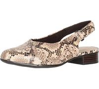 Clarks Femme Juliet Pull Mocassin, Serpent synthétique Taupe, 40 EU Étroit
