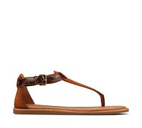 Clarks Femme Karsea Post Sandale, Tan Leather, 36 EU